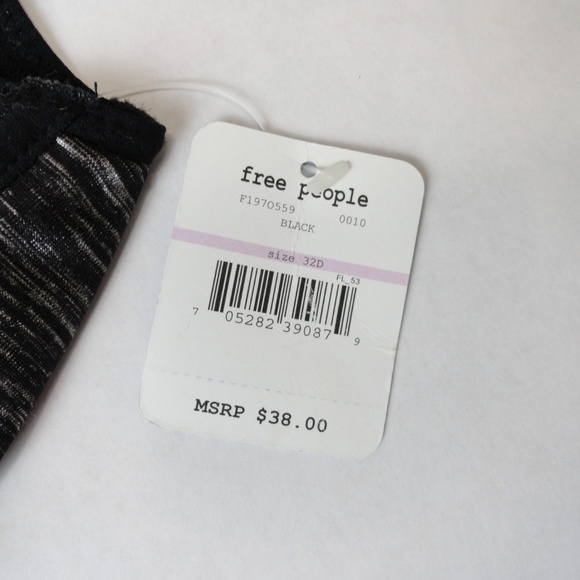 Intimately Free People Bra Underwire Black NWT - Picture 5 of 5